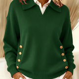 Vicenta | Maglione con Collo Polo e Bottoni