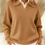 Vicenta | Maglione con Collo Polo e Bottoni