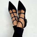 Giada - Scarpe con tacco a punta con fasce incrociate