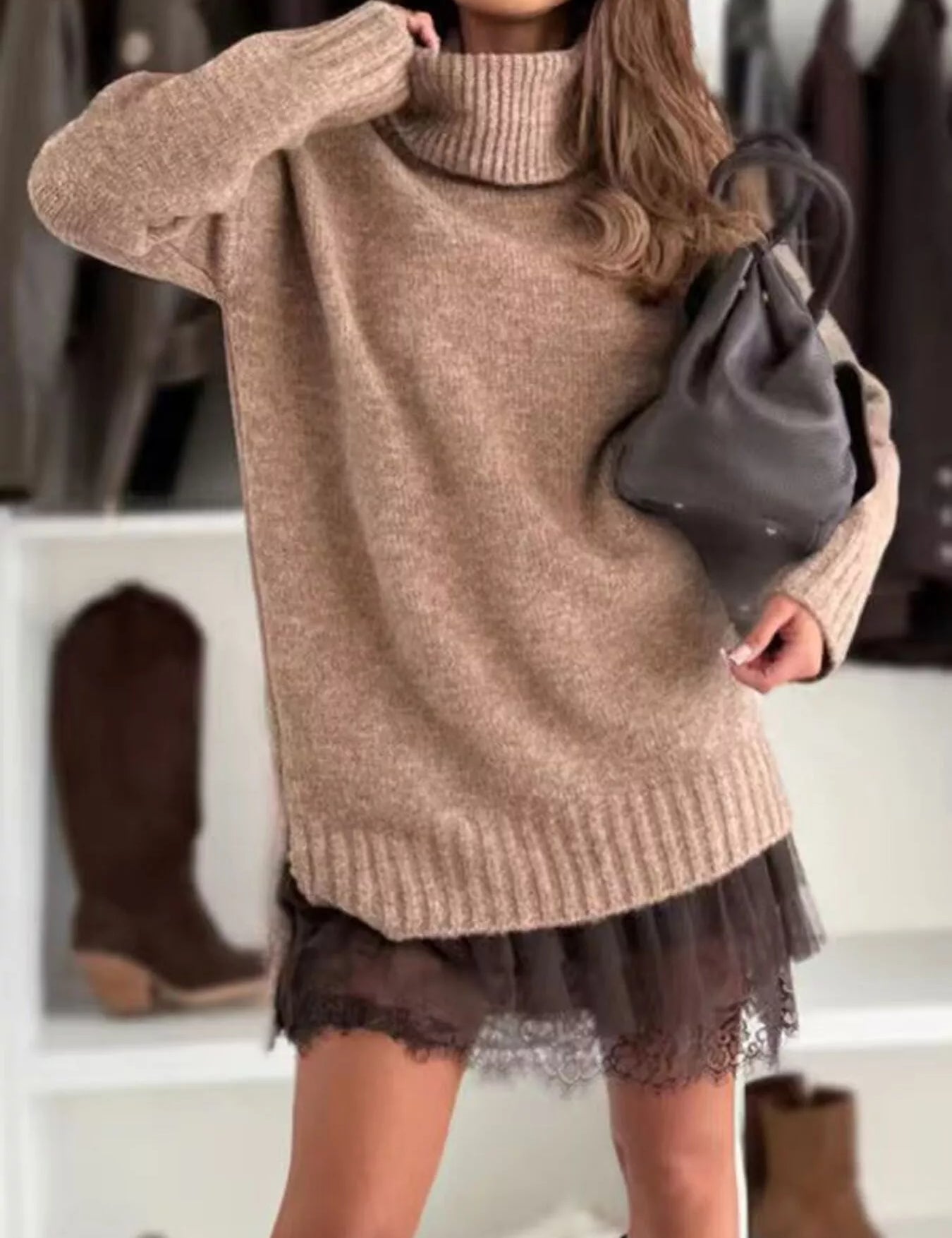 Stella | Maglione Oversized con Collo Alto
