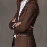 Gisèle | Blazer con Inserti a Zigzag Stampati