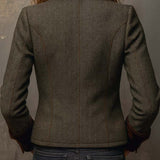 Honorine | Blazer Vintage Chevron con Bordature Contrastanti