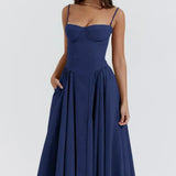 Sigrid | Vestito bustier senza maniche lunghezza midi