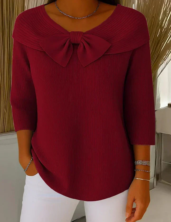 Trinidad | Jersey con Fiocco e Collo Rotondo