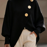 Marisse | Maglione con Collo Alto e Bottoni
