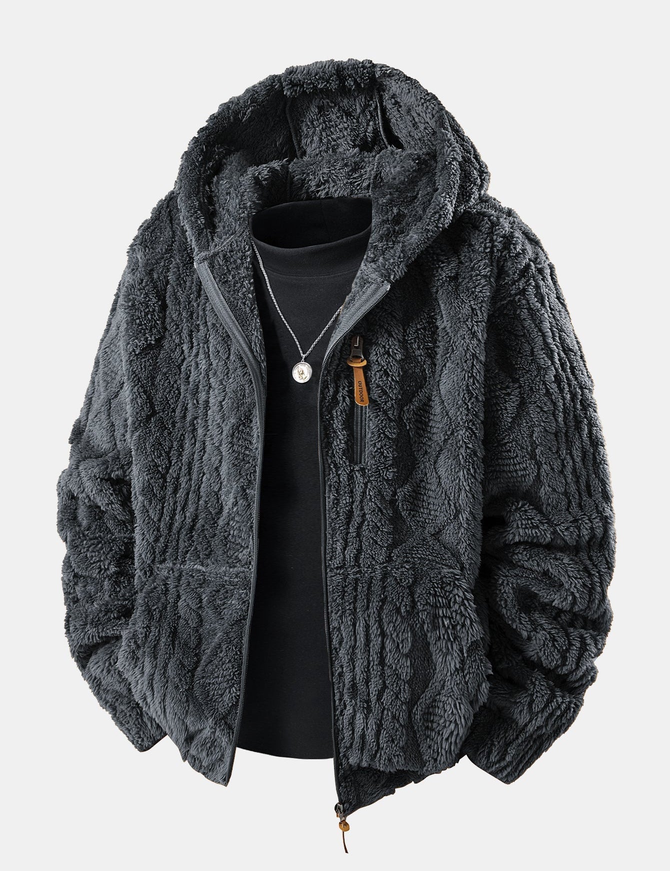 Felpa con Cappuccio Teddy Jacquard Velinor