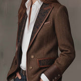Gisèle | Blazer con Inserti a Zigzag Stampati