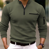 Polo con zip a maniche lunghe Gusteous da uomo