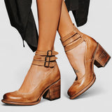 Ginevra - Scarpe con tacco alto con multiple cinghie e suola spessa