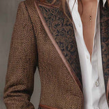 Gisèle | Blazer con Inserti a Zigzag Stampati