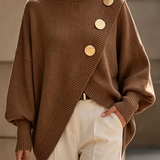 Marisse | Maglione con Collo Alto e Bottoni