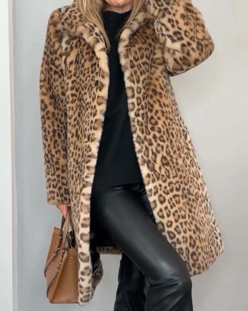 Leia - Cappotto Lungo Leopardo
