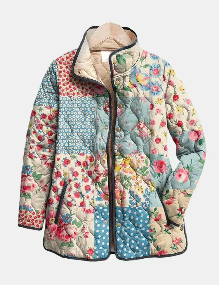 Giacca Imbottita Patchwork Floreale Chloé