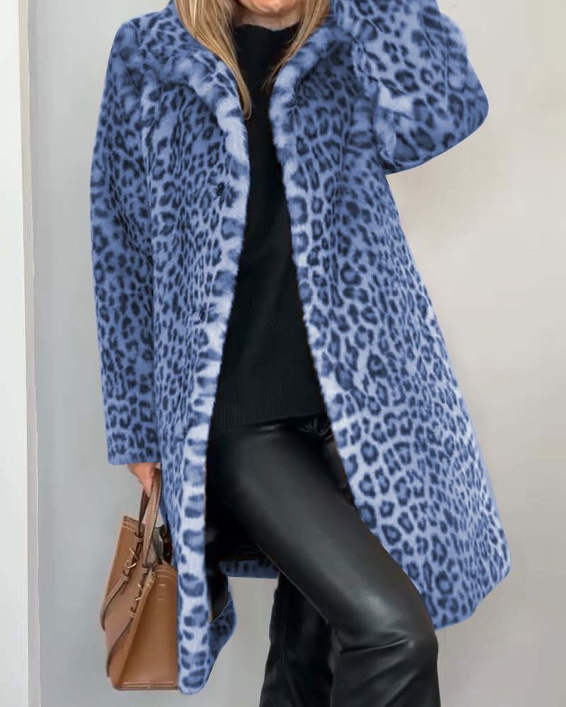 Leia - Cappotto Lungo Leopardo