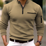 Polo con zip a maniche lunghe Gusteous da uomo