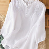 Cassiana - Blusa in Cotone e Lino