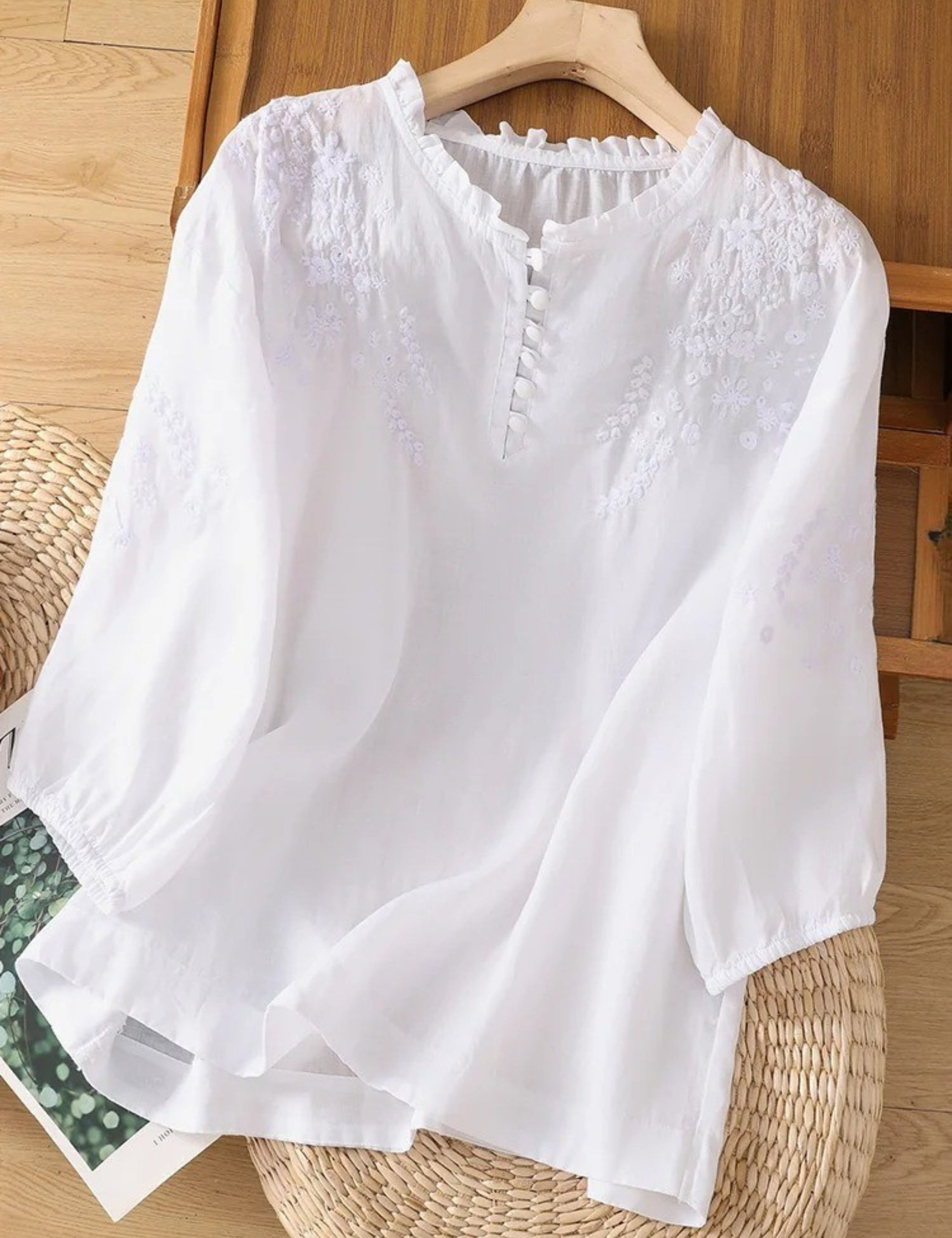 Cassiana - Blusa in Cotone e Lino