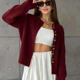 Nicole - Cardigan con Dettaglio di Bottoni