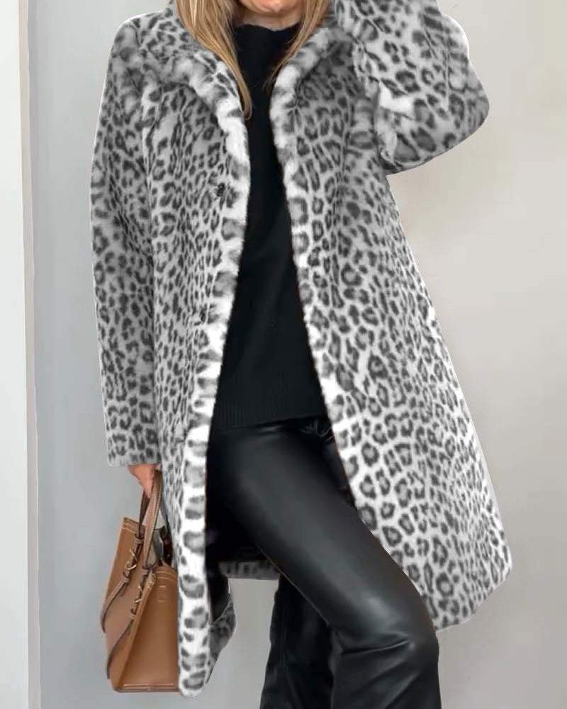 Leia - Cappotto Lungo Leopardo