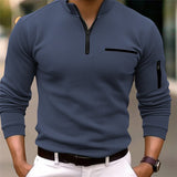 Polo con zip a maniche lunghe Gusteous da uomo