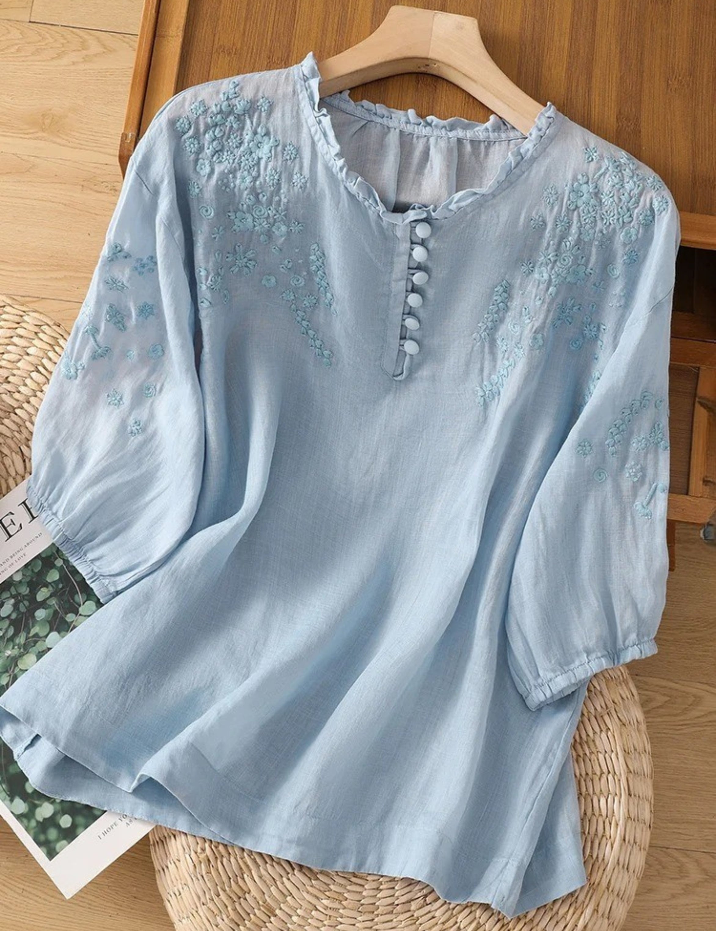Cassiana - Blusa in Cotone e Lino