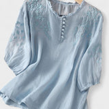 Cassiana - Blusa in Cotone e Lino