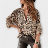 Iara - Blusa moderna stampa leopardata