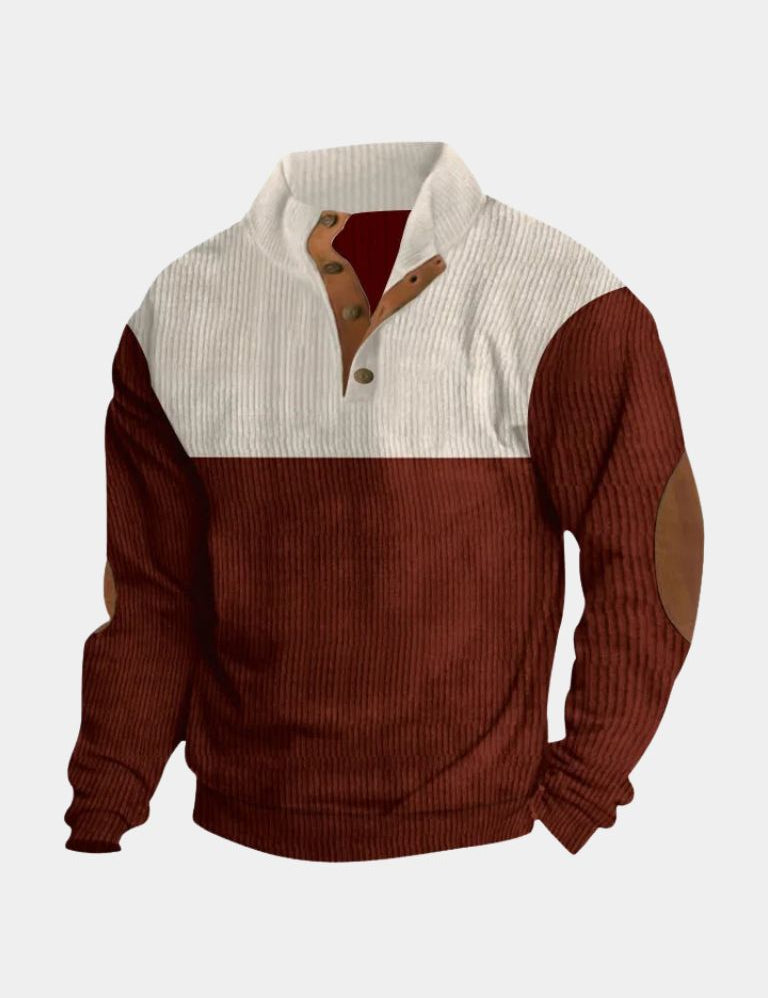 Rowen™ | Pullover Retro in Corduroy con Collo Alto