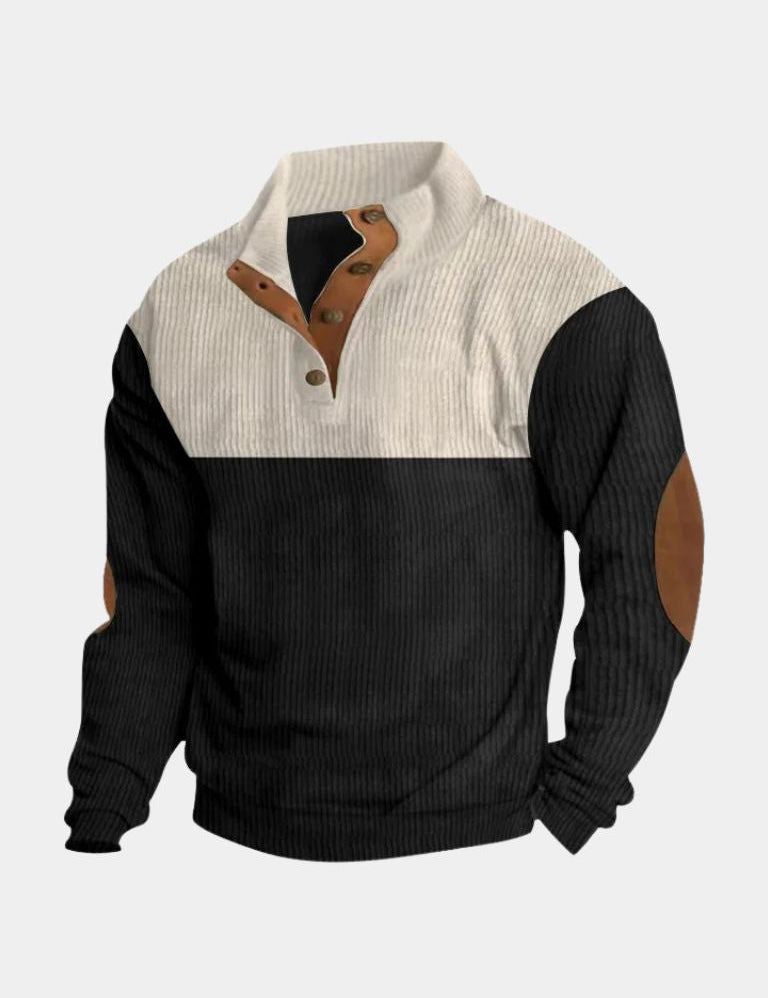 Rowen™ | Pullover Retro in Corduroy con Collo Alto