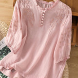 Cassiana - Blusa in Cotone e Lino