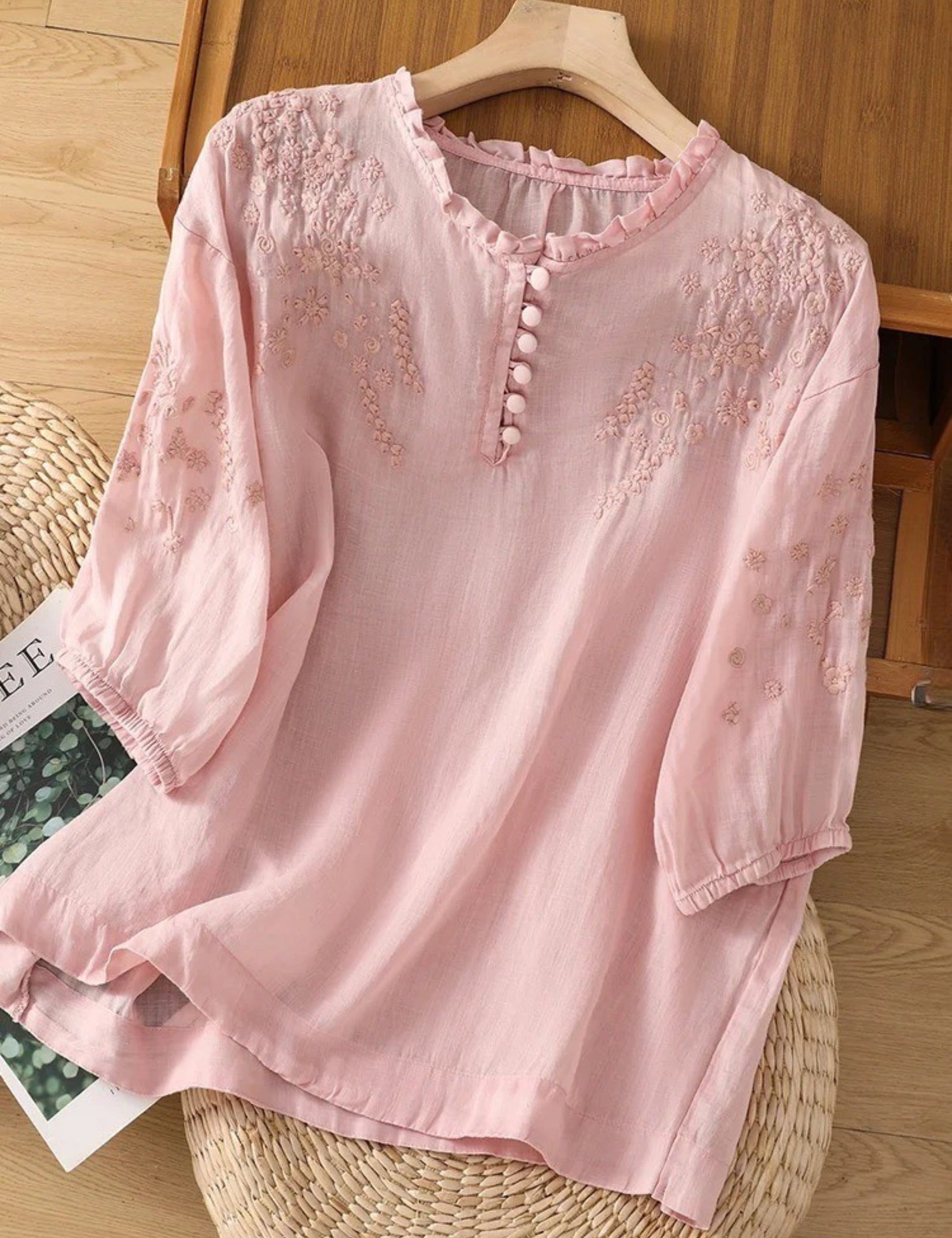 Cassiana - Blusa in Cotone e Lino