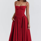 Sigrid | Vestito bustier senza maniche lunghezza midi