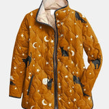 Cappotto Imbottito con Gatti e Stelle Nicole