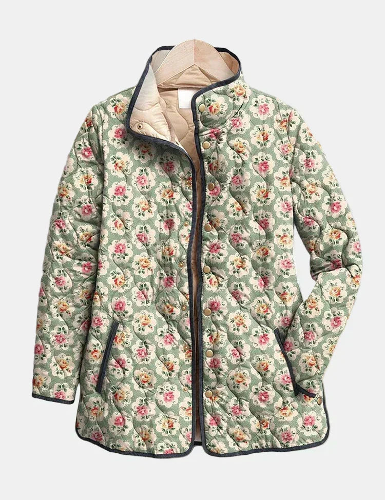 Cappotto Imbottito Tessuto Floreale Amélie