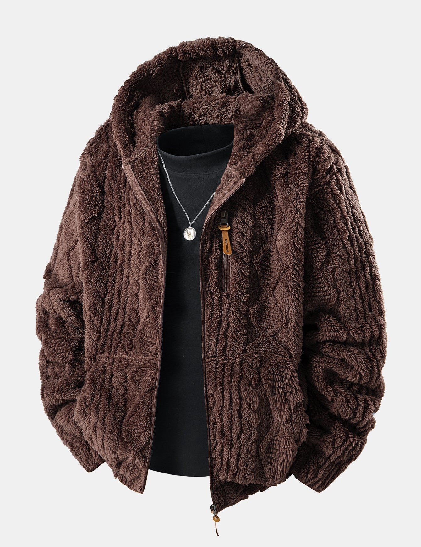 Felpa con Cappuccio Teddy Jacquard Velinor