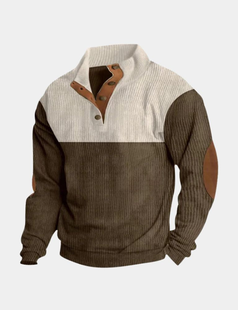 Rowen™ | Pullover Retro in Corduroy con Collo Alto