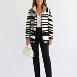 Cappotto Imbottito Righe Grafiche Véronique
