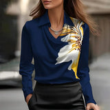 Inês - Blusa di Raso Lussuosa con Scollatura Morbida