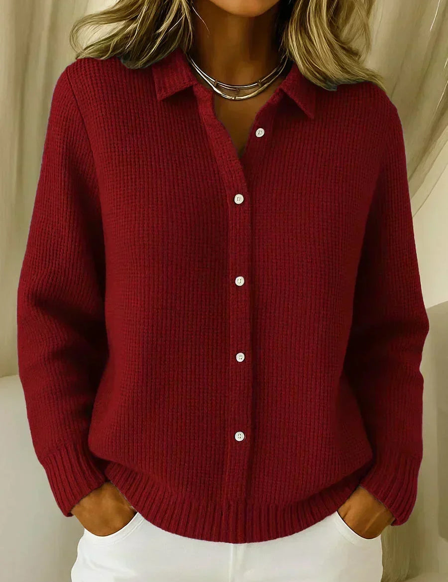 Carmela | Giacca in Maglia Testurizzata con Bottoni