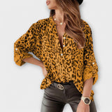 Iara - Blusa moderna stampa leopardata