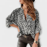 Iara - Blusa moderna stampa leopardata