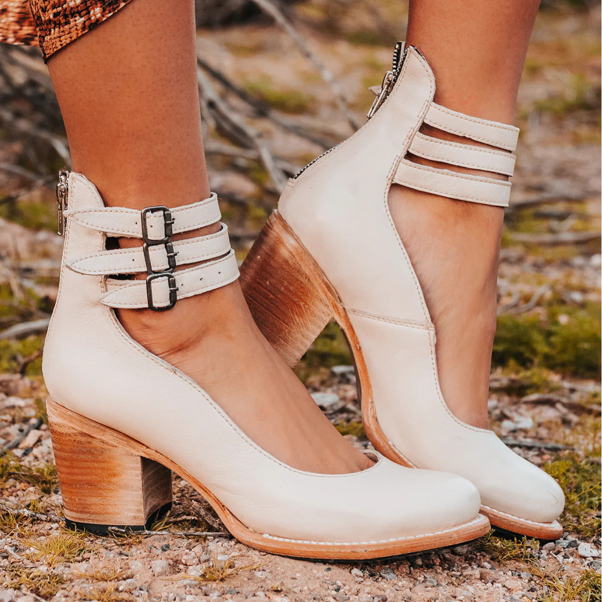 Ginevra - Scarpe con tacco alto con multiple cinghie e suola spessa