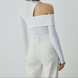 Ginevra | Top Asimmetrico con Collo Alto