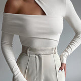 Ginevra | Top Asimmetrico con Collo Alto