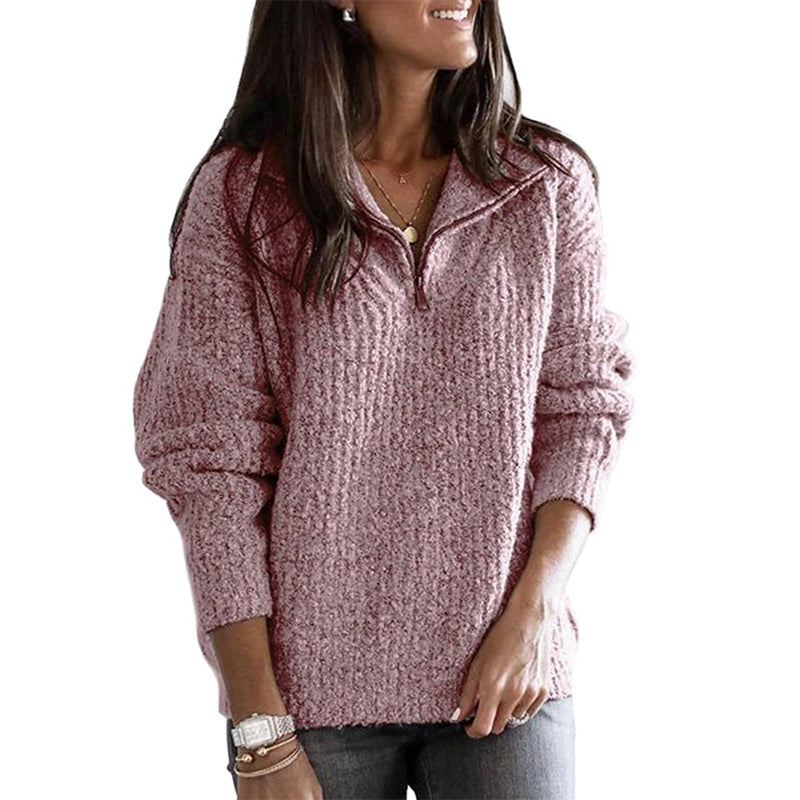 Greta | Maglione Relaxato con Zip a Due Vie
