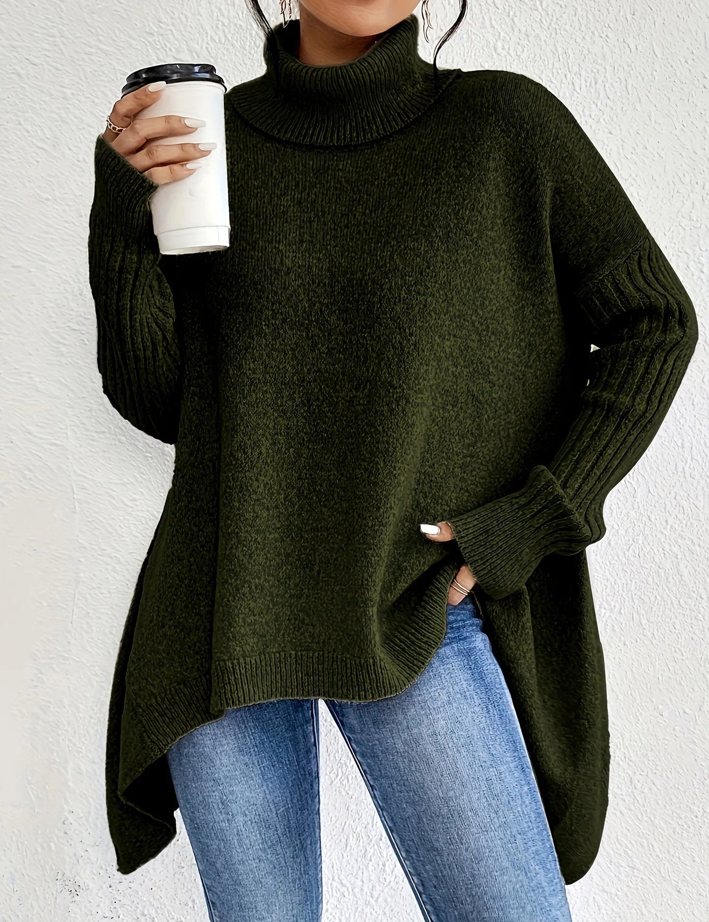 Rosaline | Maglione a Collo Alto Relaxato