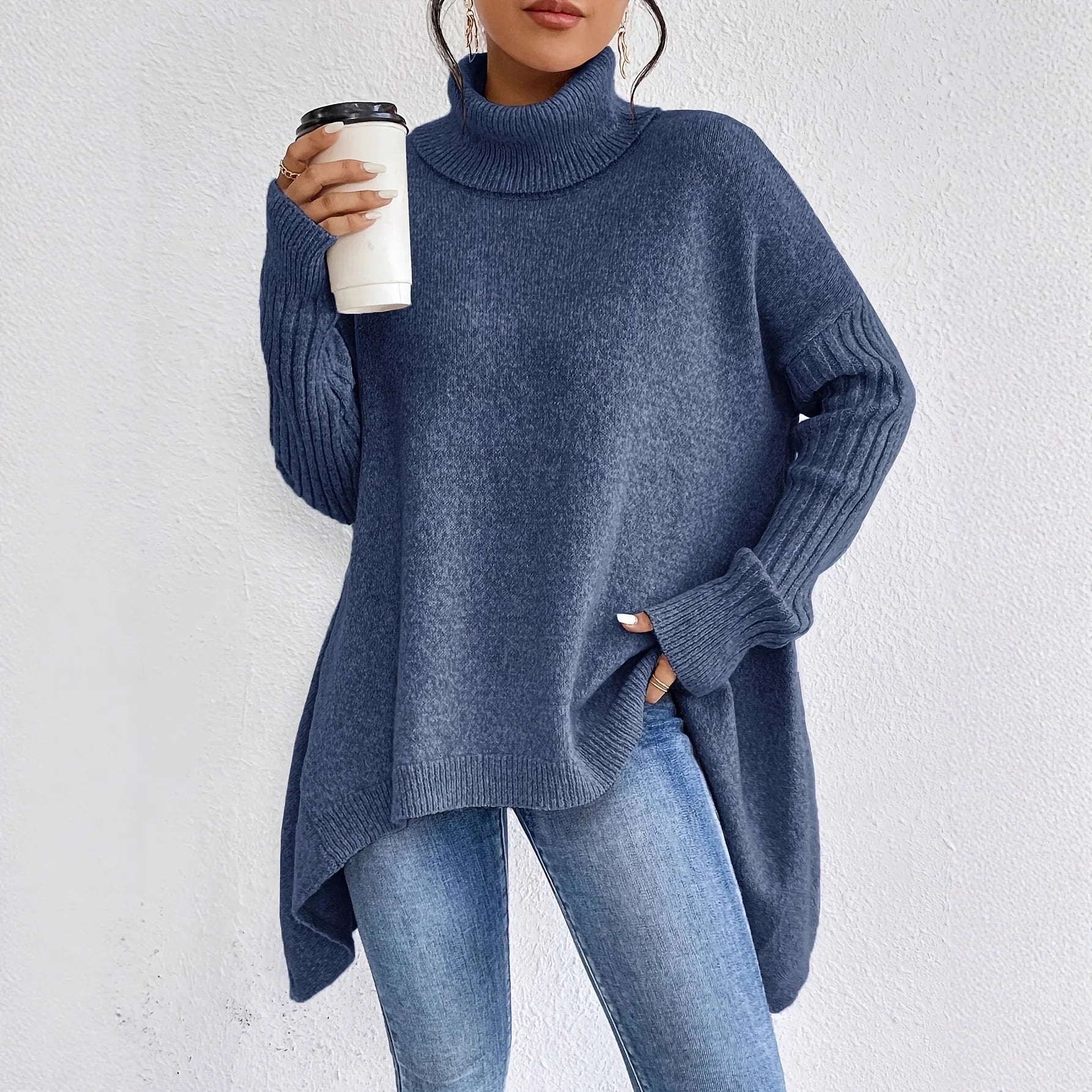 Rosaline | Maglione a Collo Alto Relaxato
