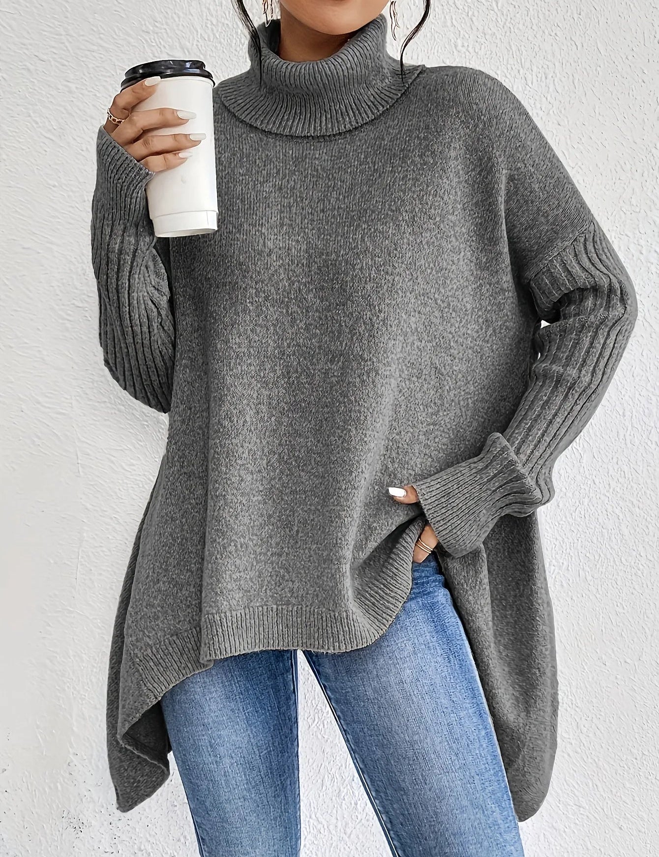 Rosaline | Maglione a Collo Alto Relaxato