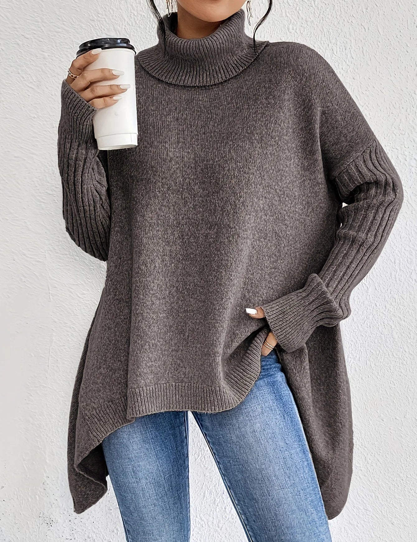 Rosaline | Maglione a Collo Alto Relaxato
