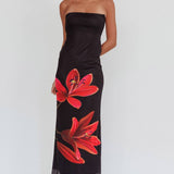 Svala | Vestito floreale senza spalline